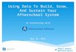 Using Data To Build, Grow, And Sustain Your Afterschool System In Partnership with May 13, 2015 @aypf_tweets @afterschool4all
