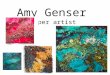 Amy Genser paper artist. Amy Genser plays with paper and paint to explore her obsession with texture, pattern, and color. Using natural forms and organic