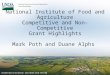 National Institute of Food and Agriculture Competitive and Non-Competitive Grant Highlights Mark Poth and Duane Alphs