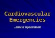 Cardiovascular Emergencies …time is myocardium!. Statistics Cardiovascular disease (CVD) claimed over 1 million lives in 2004. Cardiovascular disease