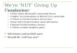 We’re ‘NUT’ Giving Up Fundraiser One Grand Prize  Airline tickets Montreal/Ft Lauderdale Return  3-Nights’ Accommodation at Marriott Fort Lauderdale