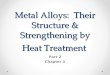 Metal Alloys: Their Structure & Strengthening by Heat Treatment Part 2 Chapter 4