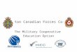 Halton Canadian Forces Co-op The Military Cooperative Education Option