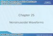 Chapter 25 Nonsinusoidal Waveforms. 2 Waveforms Used in electronics except for sinusoidal Any periodic waveform may be expressed as –Sum of a series of