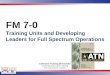 FM 7-0 Training Units and Developing Leaders for Full Spectrum Operations Collective Training Directorate Combined Arms Center-Training Fort Leavenworth,