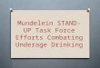 Mundelein STAND-UP Task Force Efforts Combating Underage Drinking