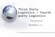 Third Party Logistics / Fourth party Logistics PRESENTED BY MUHAMMAD ALI 1