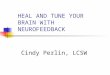 HEAL AND TUNE YOUR BRAIN WITH NEUROFEEDBACK Cindy Perlin, LCSW