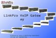 LinkPro VoIP Gateway Prepared by Sales & Marketing Department TOPLINK C&C CORPORATION
