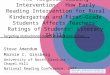 The Targeted Reading Intervention: How Early Reading Intervention for Rural Kindergarten and First-Grade Students Affects Teachers’ Ratings of Students’