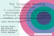 The Targeted Reading Intervention: A classroom teacher professional development program to promote effective teaching for struggling readers in kindergarten