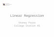 Linear Regression Stoney Pryor College Station HS