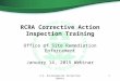 RCRA Corrective Action Inspection Training Office of Site Remediation Enforcement January 14, 2015 Webinar 1U.S. Environmental Protection Agency