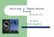 Writing a Theme-Based Essay Based on To Kill a Mockingbird