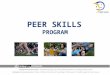 PEER SKILLS PROGRAM. What is Peer Skills? A two day interactive experience designed to:  Acknowledge and build on natural listening skills  Develop