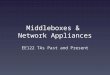 Middleboxes & Network Appliances EE122 TAs Past and Present