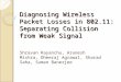Diagnosing Wireless Packet Losses in 802.11: Separating Collision from Weak Signal Shravan Rayanchu, Arunesh Mishra, Dheeraj Agrawal, Sharad Saha, Suman