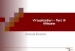 1 Virtualization – Part III VMware Ahmad Ibrahim