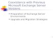 1 Coexistence with Previous Microsoft Exchange Server Versions Preparation of Exchange Server Environments Upgrade and Migration Strategies