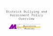 District Bullying and Harassment Policy Overview Muscatine Muskies