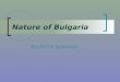 Nature of Bulgaria By:Anna Spasova. Bulgaria Bulgaria has got admirable, various and magnificent nature!