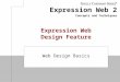 Expression Web 2 Concepts and Techniques Expression Web Design Feature Web Design Basics