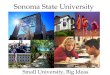 Sonoma State University Small University, Big Ideas