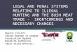 LEGAL AND PENAL SYSTEMS RELATING TO ILLEGAL HUNTING AND THE BUSH MEAT TRADE - SHORTCOMINGS AND NECESSARY CHANGES Opyene Vincent Senior Warden In charge