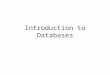 Introduction to Databases. Case Example: File based Processing Real Estate Agent’s office Property for sale or rent Potential Buyer/renter Staff/employees