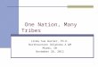 One Nation, Many Tribes Linda Sue Warner, Ph.D. Northeastern Oklahoma A &M Miami, OK November 28, 2012