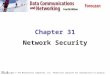 31.1 Chapter 31 Network Security Copyright © The McGraw-Hill Companies, Inc. Permission required for reproduction or display