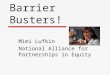 Barrier Busters! Mimi Lufkin National Alliance for Partnerships in Equity