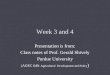 Week 3 and 4 Presentation is from: Class notes of Prof. Gerald Shively Purdue University (AGEC 640: Agricultural Development and Policy )