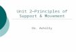 Unit 2—Principles of Support & Movement Dr. Achilly