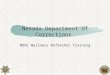 Nevada Department of Corrections NDOC Wellness Refresher Training