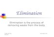 Elimination Elimination is the process of removing waste from the body. Hubbs Pre-CNA Elimination Unit SP2-AP2