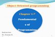 Chapter 1:7 Fundamentals of Programming 1 Object Oriented programming Instructor: Dr. Essam H. Houssein
