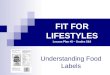FIT FOR LIFESTYLES Lesson Plan #8 – Grades 5&6 Understanding Food Labels