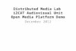 Distributed Media Lab i2CAT Audiovisual Unit Open Media Platform Demo December 2012