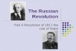 The Russian Revolution Part II-Revolution of 1917-the rule of Stalin
