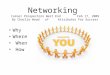 Networking Career Prospectors West EndFeb 17, 2009 By Charlie Wood of Attributes For Success Why Where When How