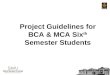 Project Guidelines for BCA & MCA Six th Semester Students