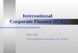 International Corporate Finance (ICF) Jim Cook Cook-Hauptman Associates, Inc. (USA)