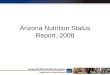 Arizona Nutrition Status Report, 2008. Report Focus Areas Fruit and Vegetable Consumption Food Security Healthy Weight Calcium Consumption Physical Activity