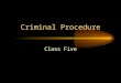 Criminal Procedure Class Five. Today’s Topics Special Needs: Drug Searches Special Needs: Road Blocks Inventory Border Searches Consent Introduction to