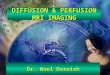 1 DIFFUSION & PERFUSION MRI IMAGING Dr. Wael Darwish