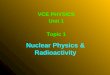 Nuclear Physics & Radioactivity VCE PHYSICS Unit 1 Topic 1