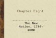 Chapter Eight The New Nation, 1786–1800. Part One Introduction
