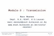 20/4/00 p. 1 Postacademic Course on Telecommunications Module-3 Transmission Marc Moonen Lecture-1 Introduction K.U.Leuven/ESAT-SISTA Module-3 : Transmission