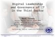 ©2014 Infonomics Pty Ltd Digital Leadership & Governance of IT Digital Leadership and Governance of IT in the Third Sector Mark Toomey Project Editor: